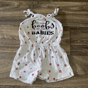 Sleeveless Short One Piece Strawberry Outfit